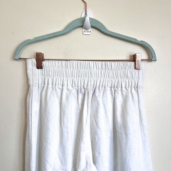 Otis & Maclain Wide Flare Leg Womens Pants Size S White Boho High Rise Lagenlook - Picture 4 of 7